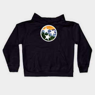 TN Flag with Smoky Mountains Kids Hoodie